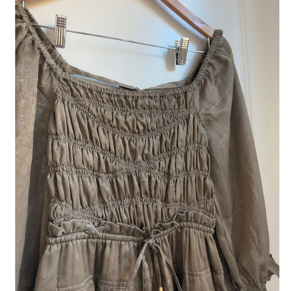 Free People Cassidy Romper Size Small Ruched Casual Nightout - Picture 4 of 7